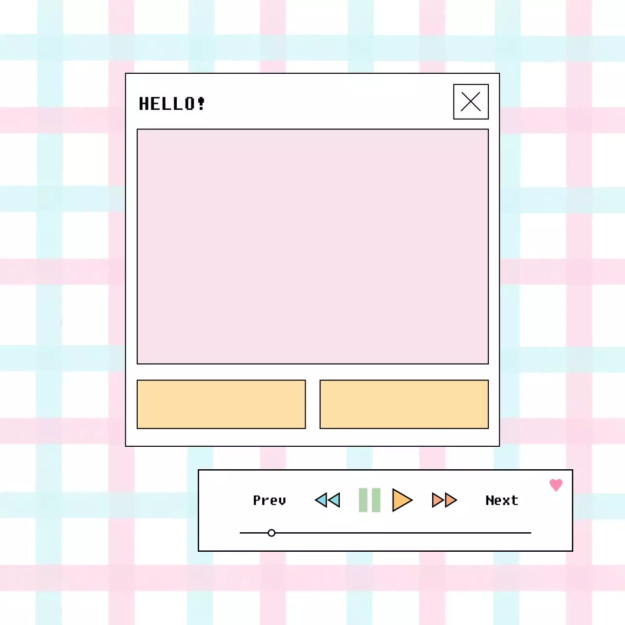 연보라 레트로 디지털 노트