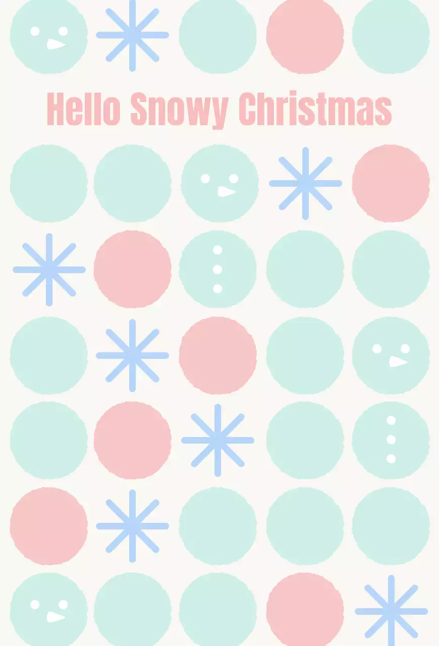 민트 아기자기한 크리스마스 카드