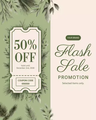 Sage Elegant Sale Promotion Instagram Post