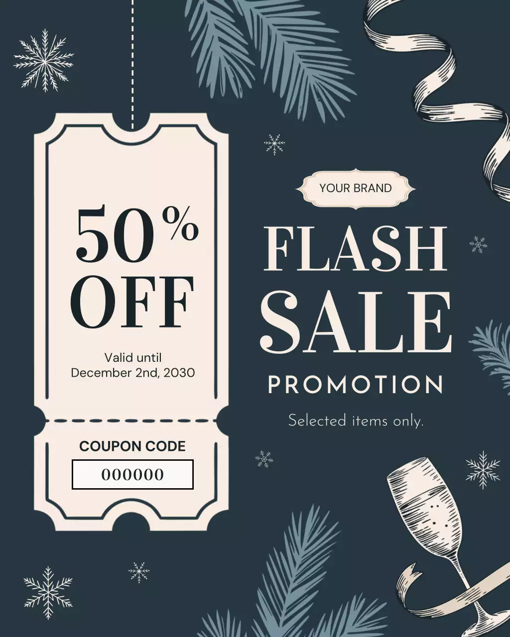 Navy Elegant Sale Advertisement Instagram Post