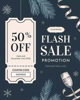 Navy Elegant Sale Advertisement Instagram Post