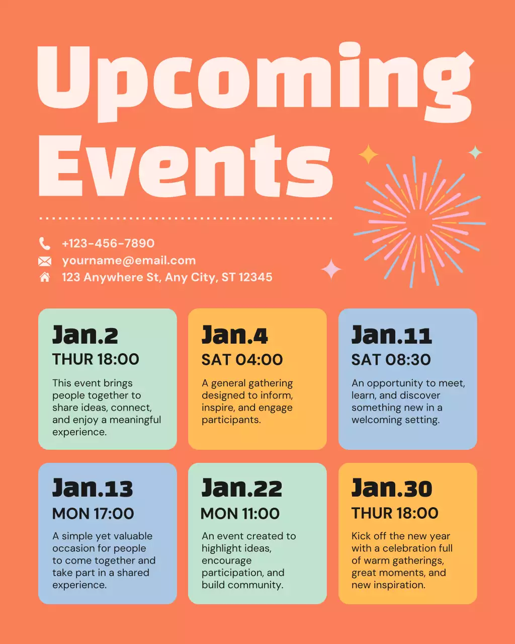 Orange Retro Event Announcement Instagram Post