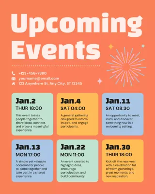 Orange Retro Event Announcement Instagram Post