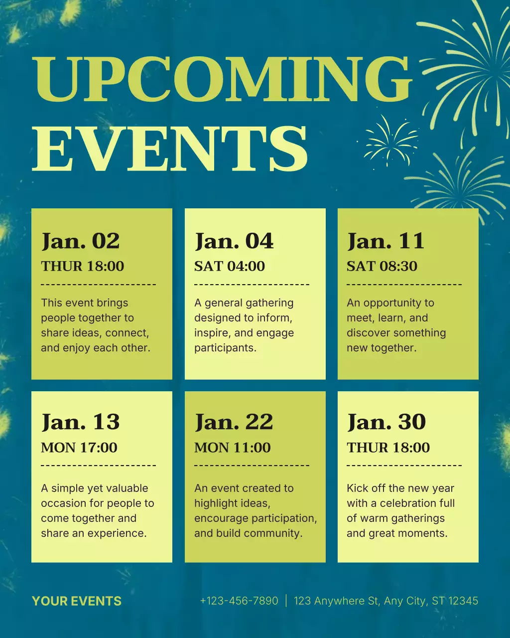 Blue Modern Event Announcement Instagram Post