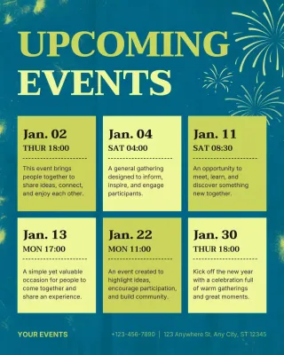 Blue Modern Event Announcement Instagram Post