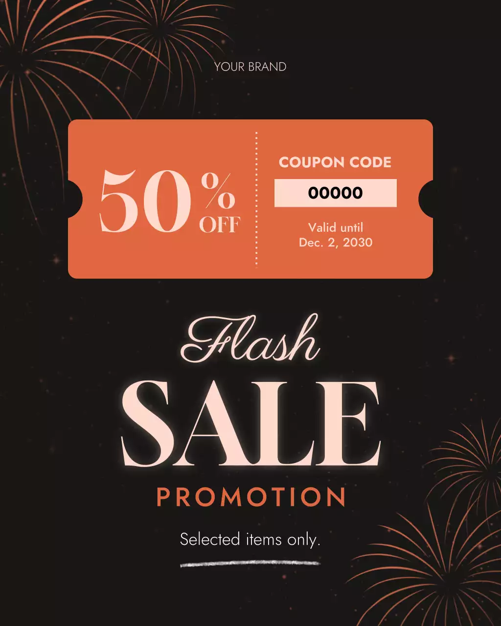 Orange Modern Sale Promotion Instagram Post