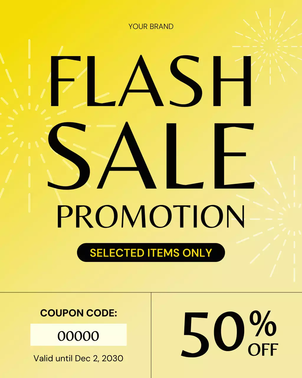 Yellow Bold Sale Promotion Instagram Post