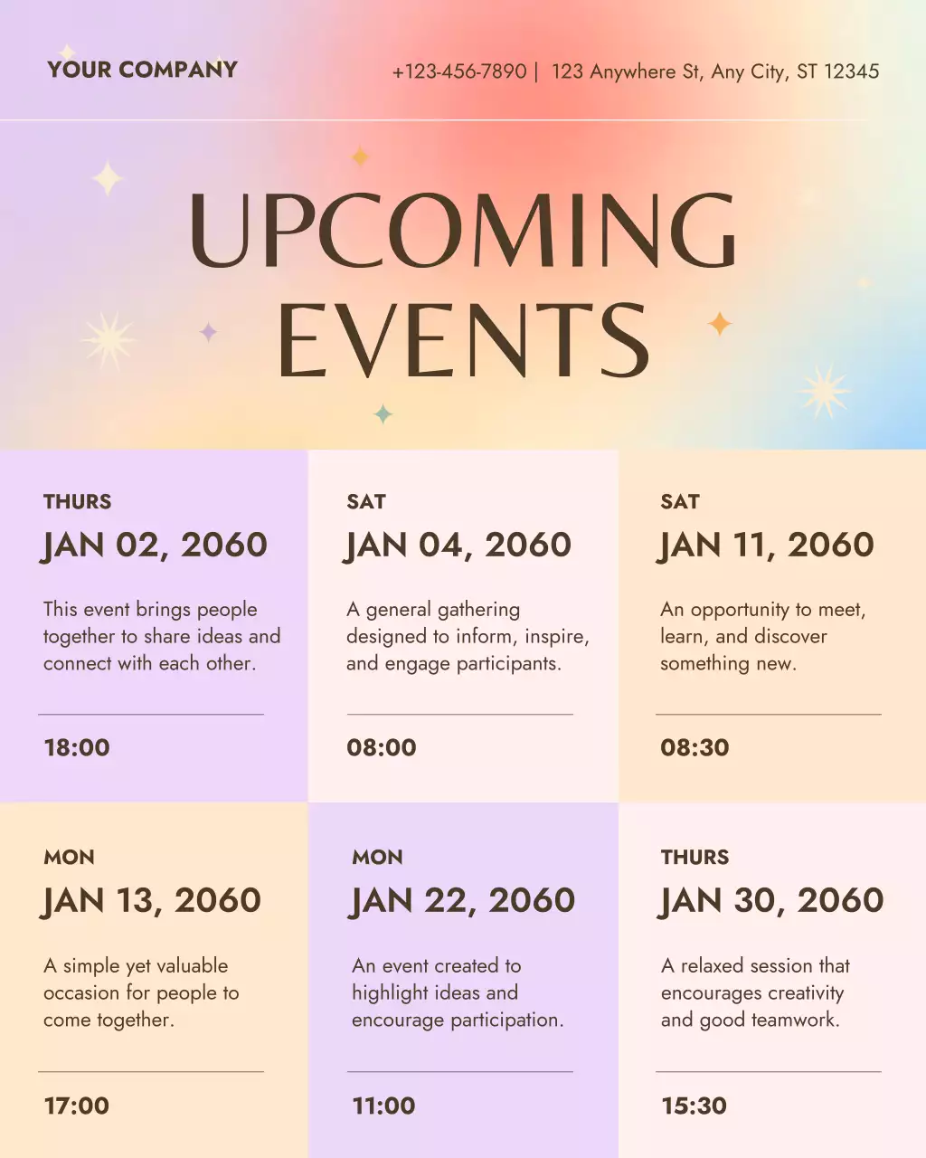 Rainbow Modern Events Announcement Instagram Post