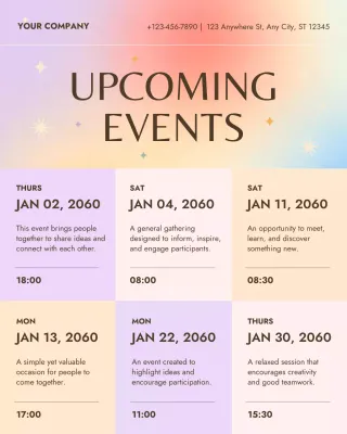 Rainbow Modern Events Announcement Instagram Post