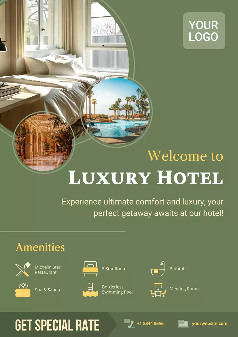 Promosi Hotel Elegan dalam Warna Hijau