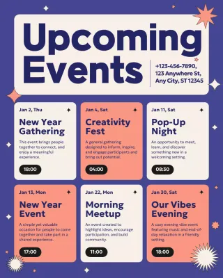 Blue Modern Event Announcement Instagram Post