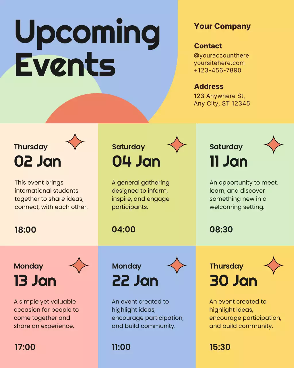 Colorful Modern Event Announcement Instagram Post