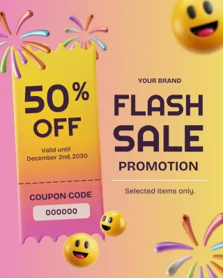 Yellow Trendy Sale Promotion Instagram Post