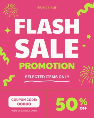 Pink Bold Sale Promotion Instagram Post
