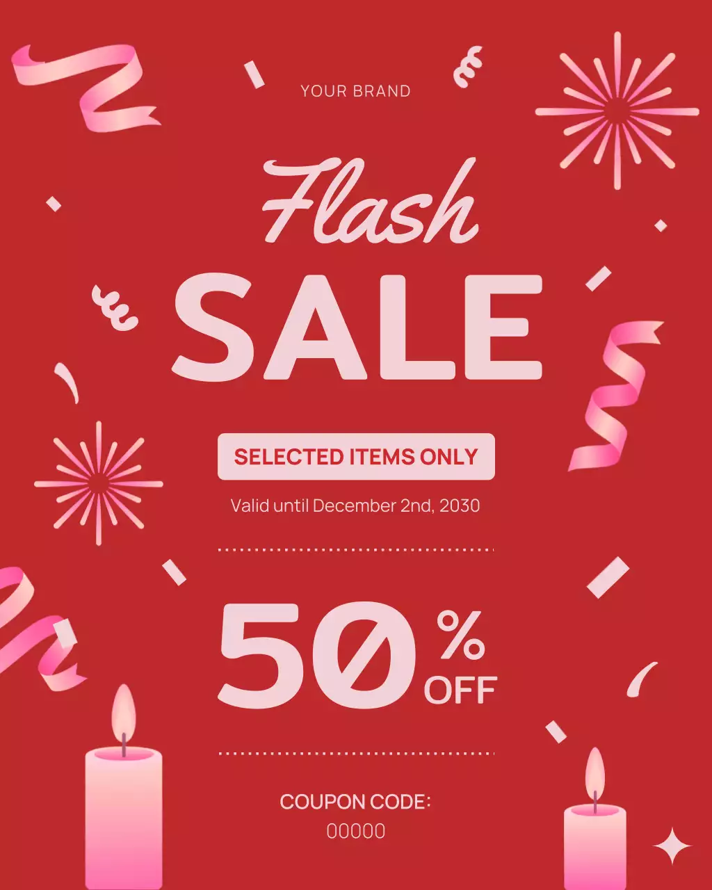 Red Bold Sale Advertisement Instagram Post