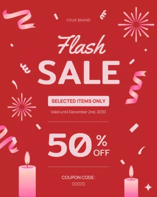 Red Bold Sale Advertisement Instagram Post