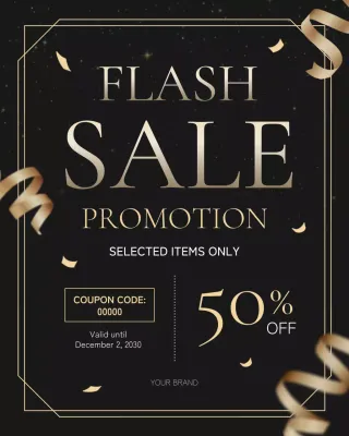 Black Modern Sale Promotion Instagram Post