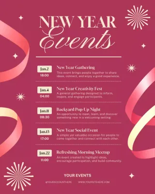 Pink Modern Event Announcement Instagram Post