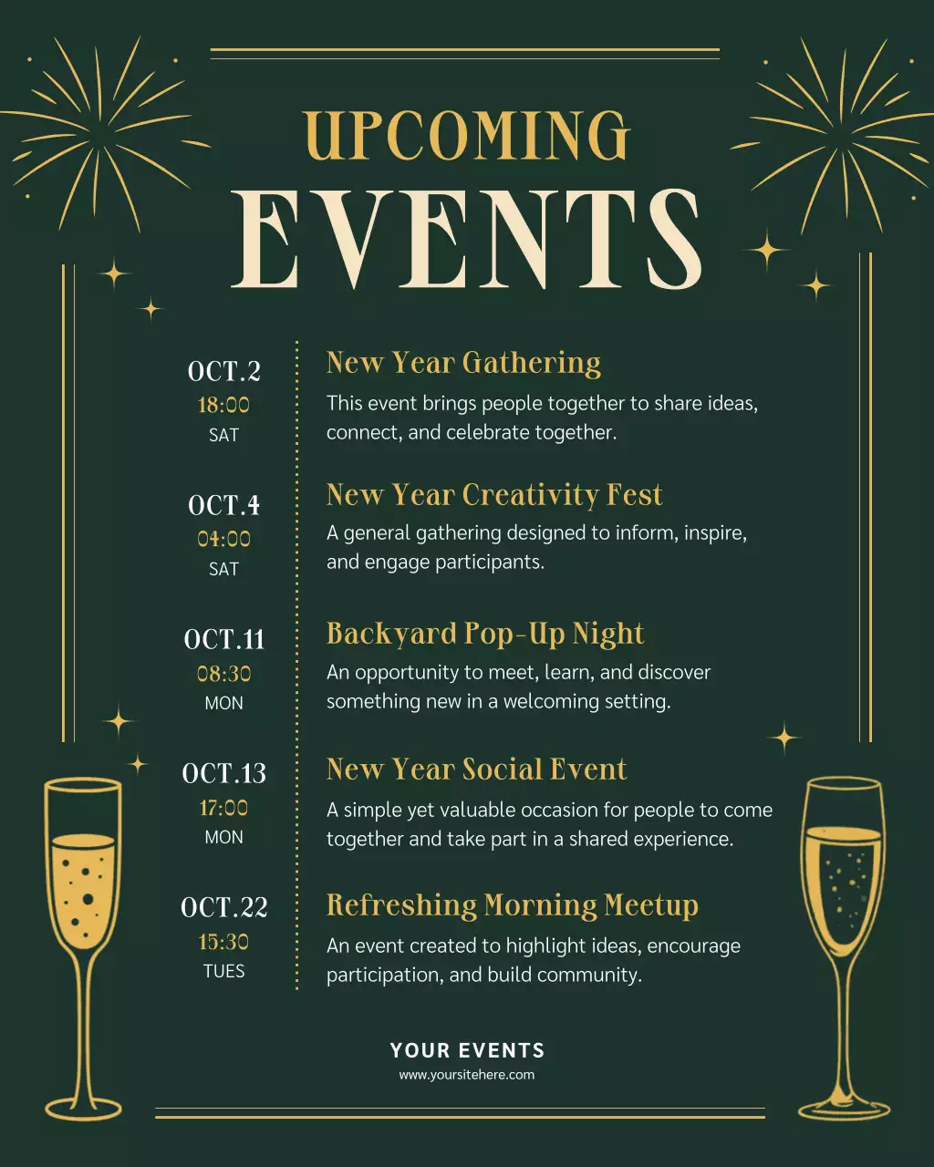 Green Elegant Event Announcement Instagram Post