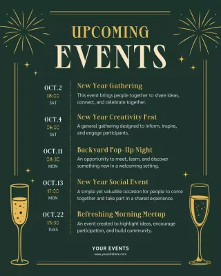 Green Elegant Event Announcement Instagram Post