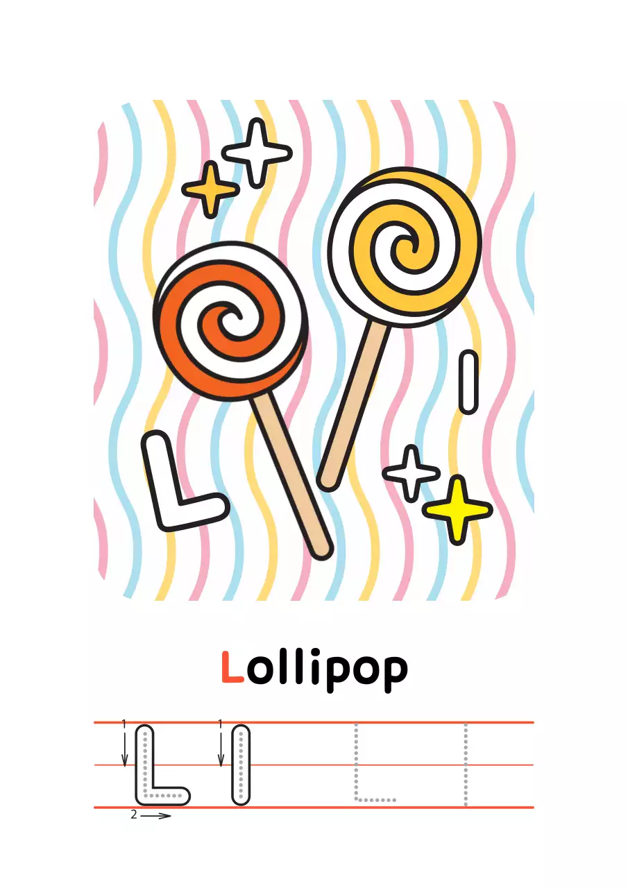 분홍 아기자기한 알파벳 교육 자료 I to Q