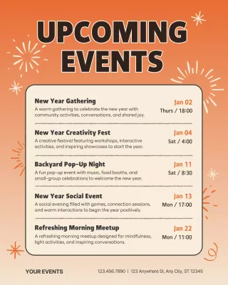 Orange Modern Event Announcement Instagram Post