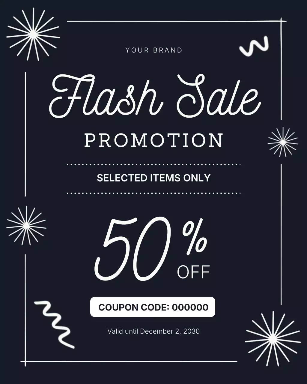 Black Modern Sale Promotion Instagram Post