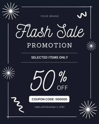 Black Modern Sale Promotion Instagram Post