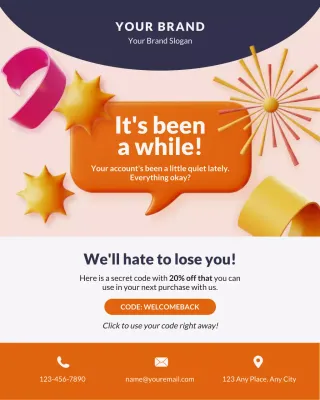 Orange Modern Re-Engagement Promotion