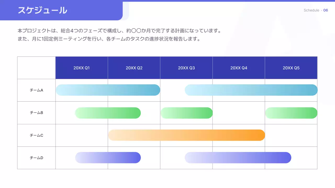 青 シンプル ビジネス プレゼンテーション