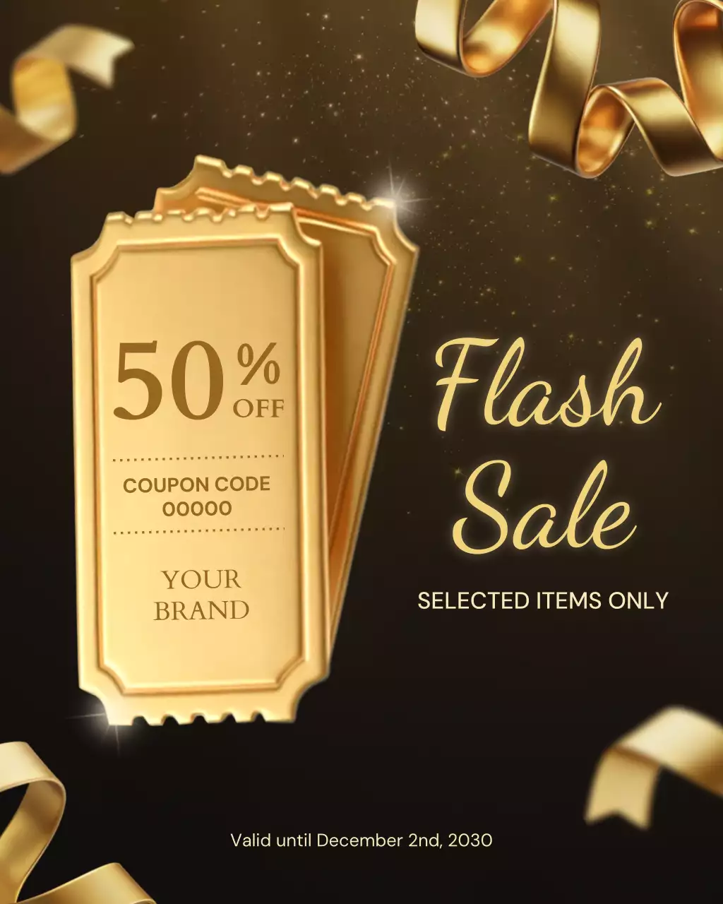 Gold Modern Sale Promotion Advertisement Instagram Post