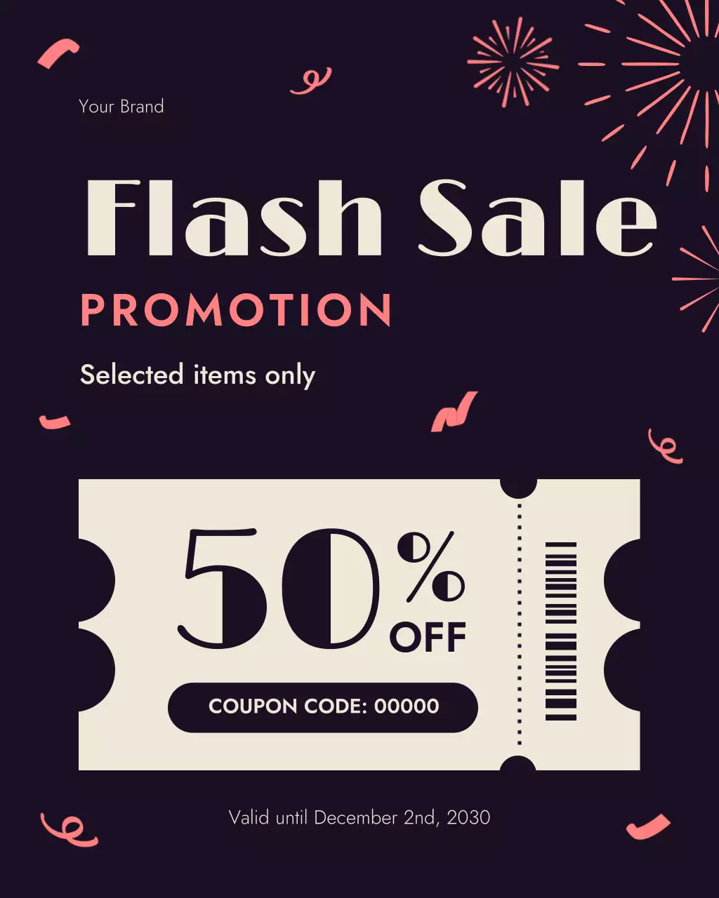 Black Bold Sale Advertisement Instagram Post