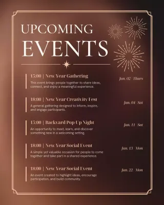 Wine Elegant Event Calendar Instagram Post