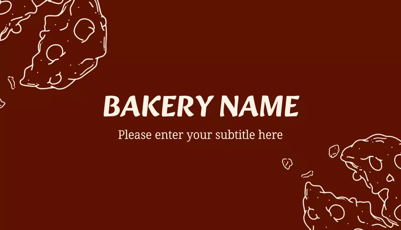 크림색과 갈색 톤을 사용한 모던 베이커리 홍보