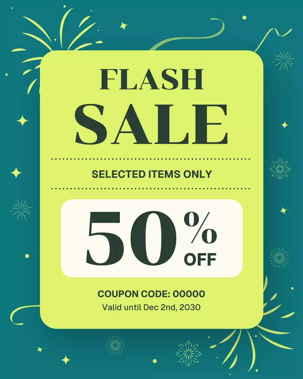 Teal Modern Sale Promotion Instagram Post