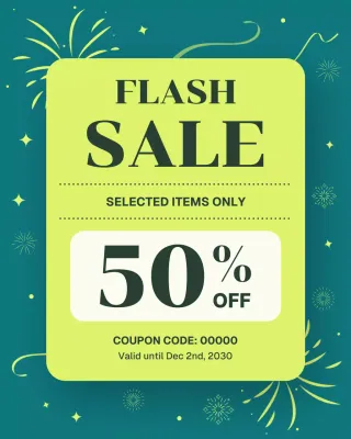 Teal Modern Sale Promotion Instagram Post