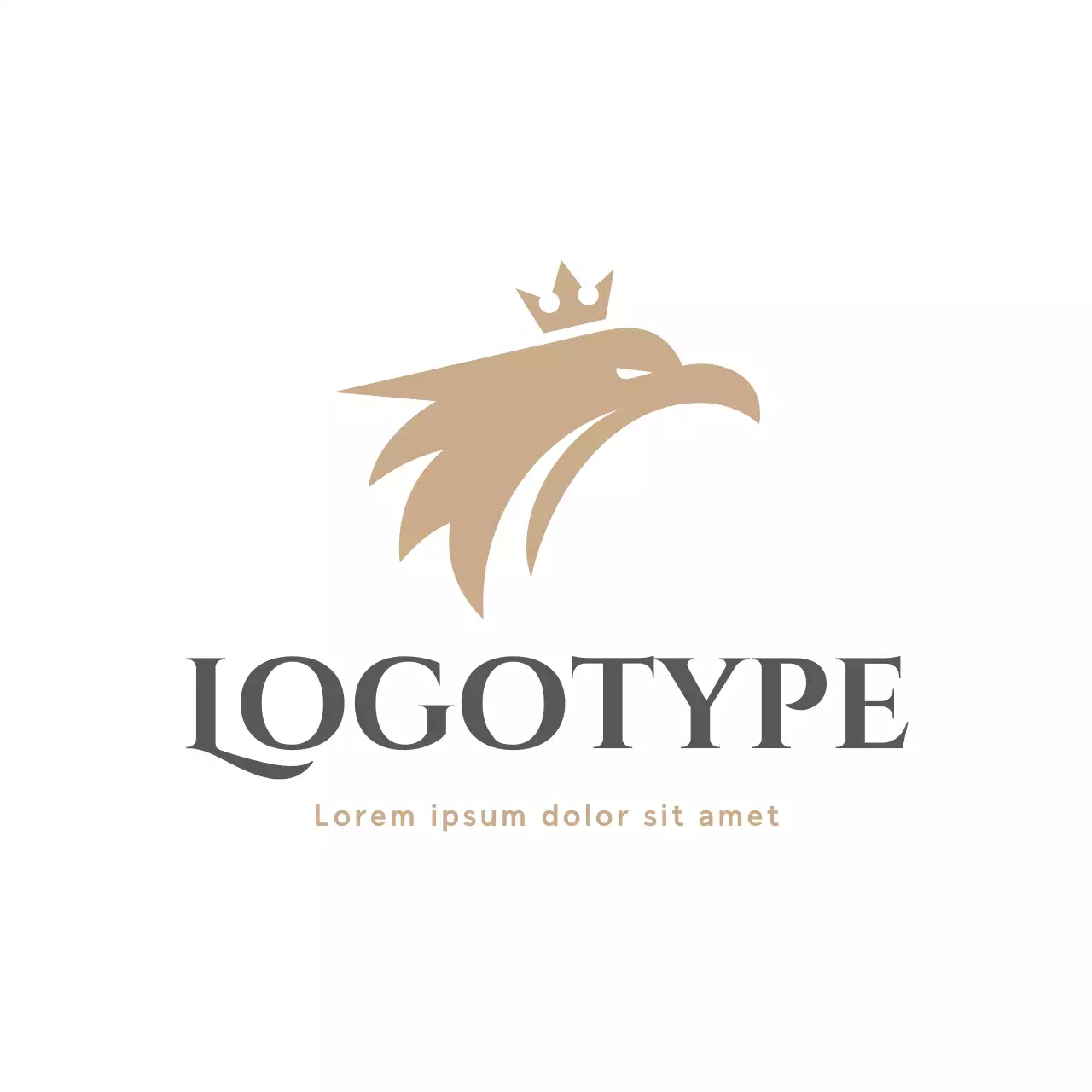 beige minimal eagle for brand identity