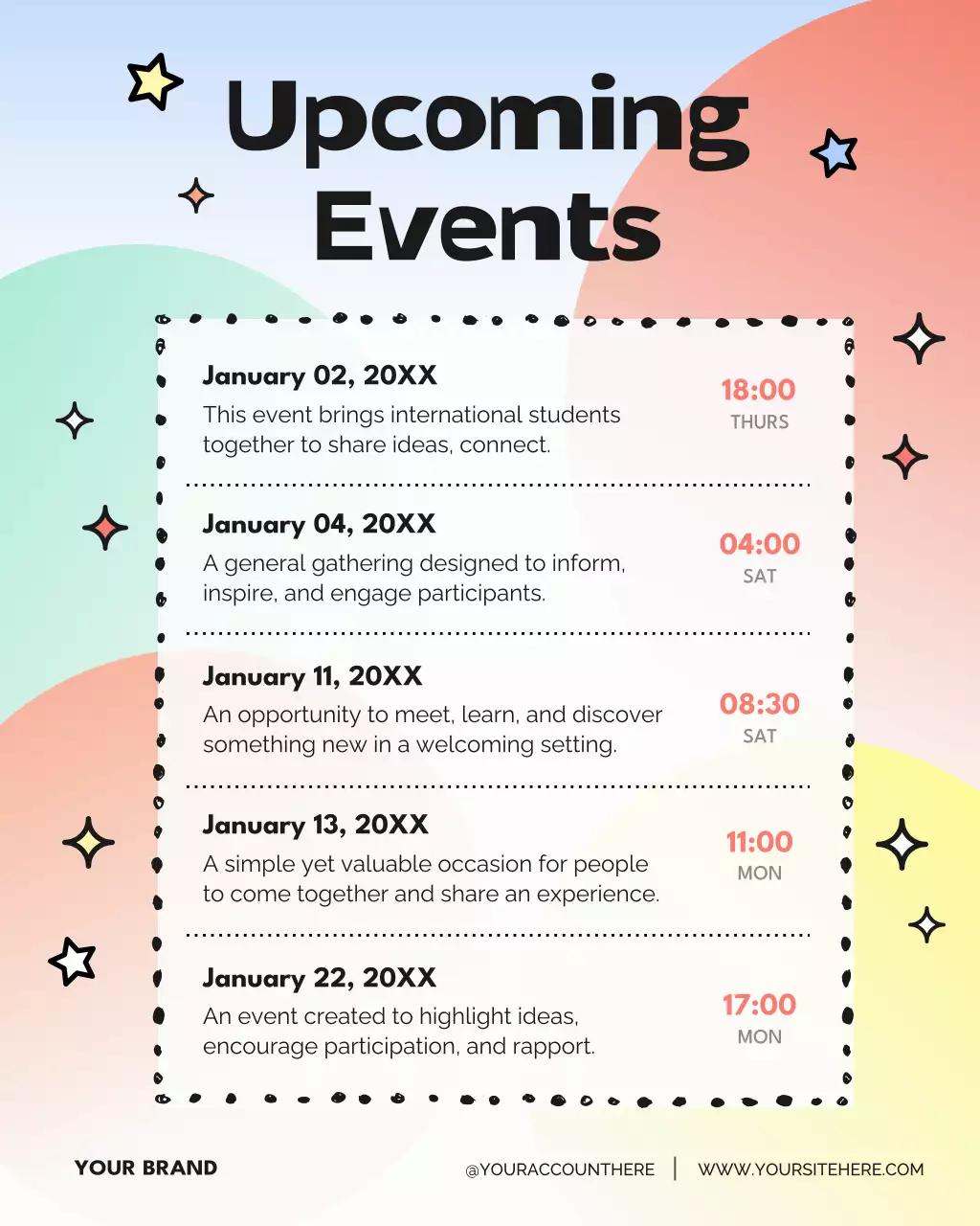 Pastel Modern Event Announcement Instagram Post