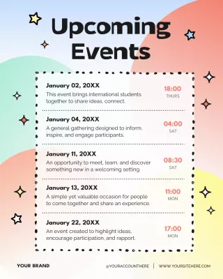 Pastel Modern Event Announcement Instagram Post