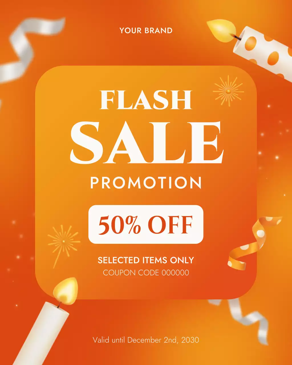 Orange Bold Sale Promotion Instagram Post