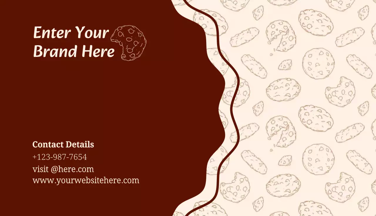 크림색과 갈색 톤을 사용한 모던 베이커리 홍보