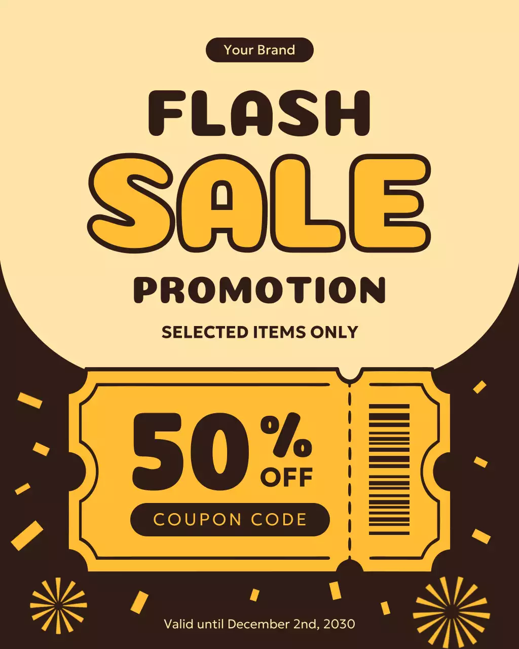 Orange Retro Sale Promotion Instagram Post