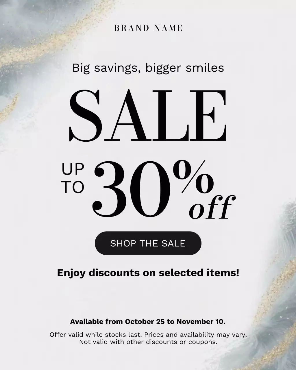 Grey Modern Sale Promotion  Instagram Portrait