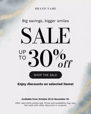 Grey Modern Sale Promotion Instagram Portrait