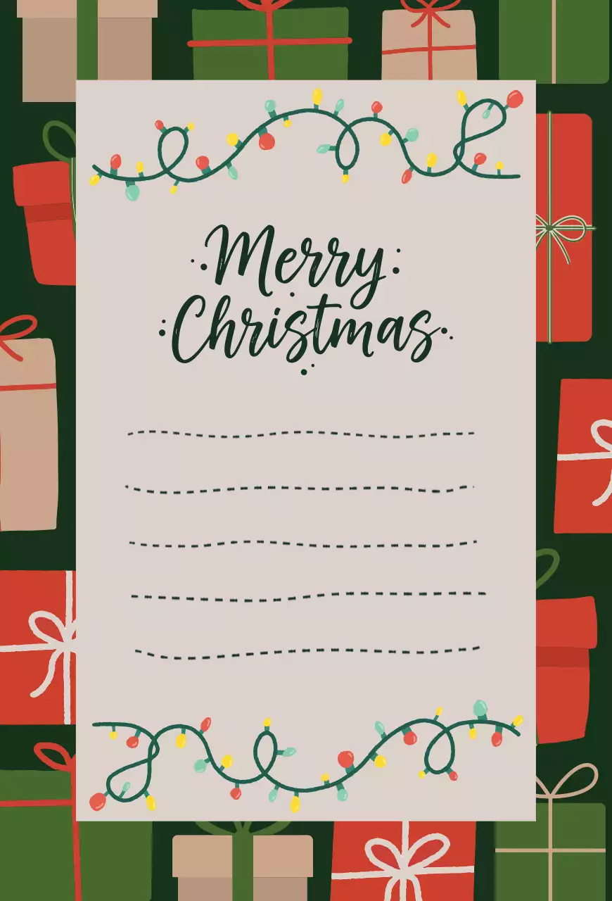 녹색 심플 크리스마스 카드