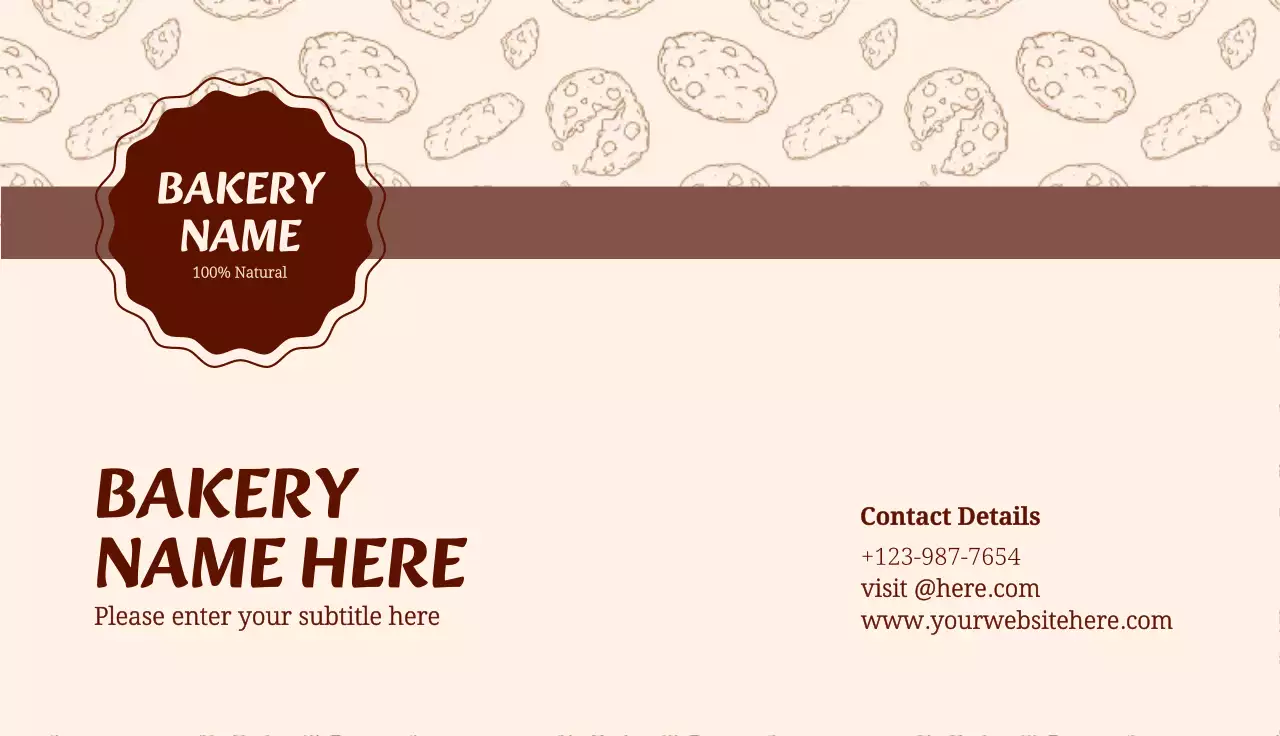 Promoção minimalista de padaria Cream and Brown