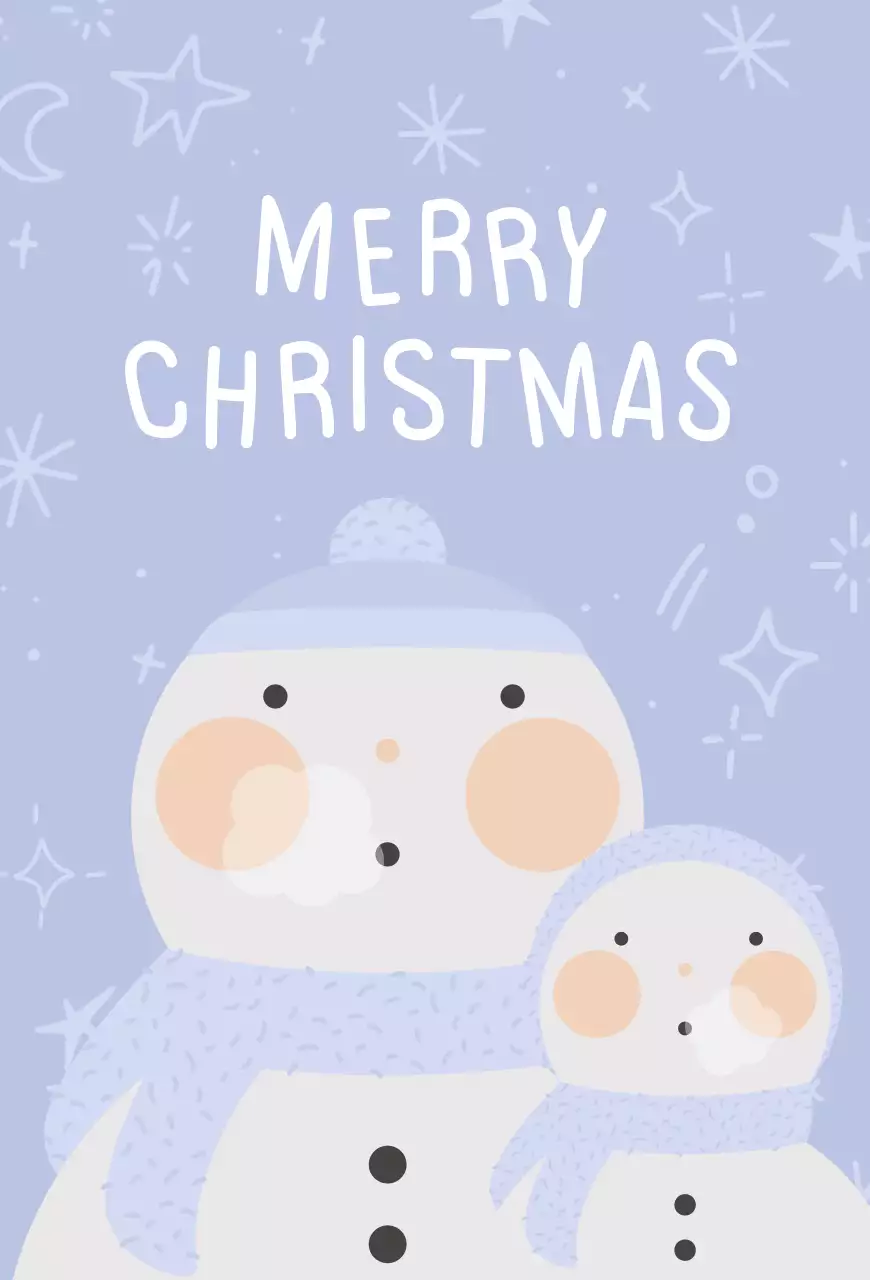 사랑스러운 화이트 크리스마스 카드