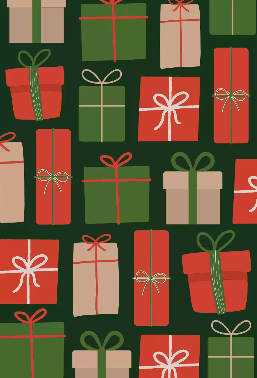 녹색 심플 크리스마스 카드