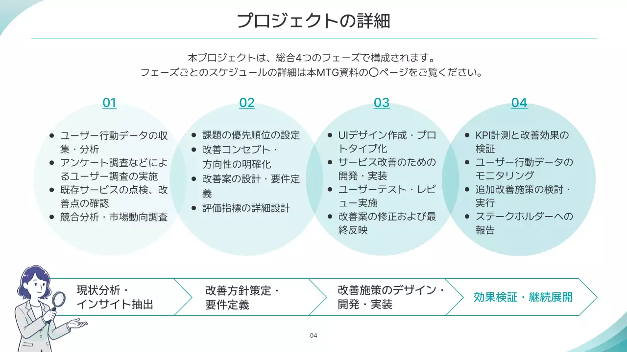 水色 シンプル ビジネス プレゼンテーション