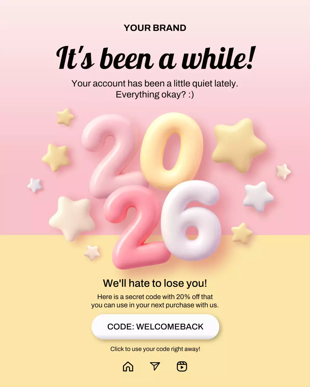 Pink And Yellow Modern Discount Promotion